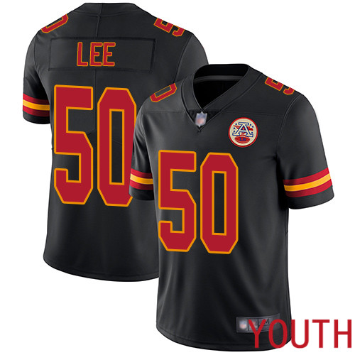 Youth Kansas City Chiefs #50 Lee Darron Limited Black Rush Vapor Untouchable Nike NFL Jersey